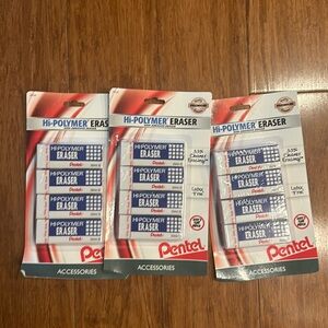 Pentel Hi-Polymer Erasers 3 packs